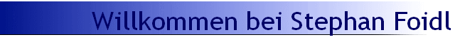 Willkommen bei Stephan Foidl